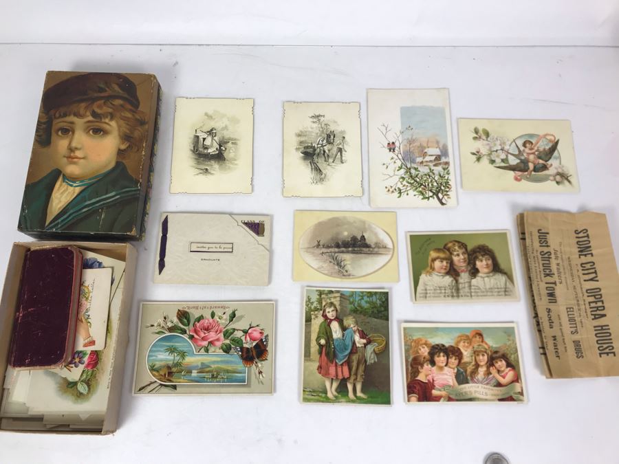 Collection Of Advertising Cards, Calling Cards, Visitor Cards Ayer's ...