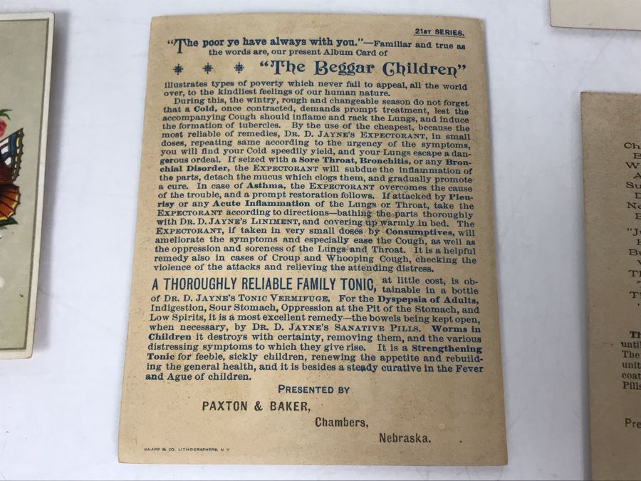Collection Of Advertising Cards, Calling Cards, Visitor Cards Ayer's Pills, German Yeast Co - Showing Sample - More In Box To Left - See Photos - Just Added [Photo 8]