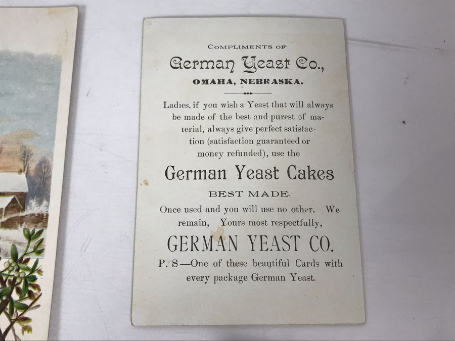 Collection Of Advertising Cards, Calling Cards, Visitor Cards Ayer's Pills, German Yeast Co - Showing Sample - More In Box To Left - See Photos - Just Added [Photo 14]