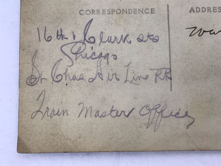 Antique 1902 First Class Passage Railroad Tickets Southern Indiana Railway, Old Photo Postcard Train Office Of Saint Charles Air Line RR Chicago, Old RR Passenger Just Married Paper & Grand Army Of The Republic Women's Relief Corp Ribbon - Just Added [Photo 8]