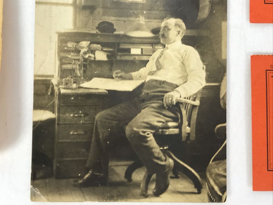 Antique 1902 First Class Passage Railroad Tickets Southern Indiana Railway, Old Photo Postcard Train Office Of Saint Charles Air Line RR Chicago, Old RR Passenger Just Married Paper & Grand Army Of The Republic Women's Relief Corp Ribbon - Just Added [Photo 6]