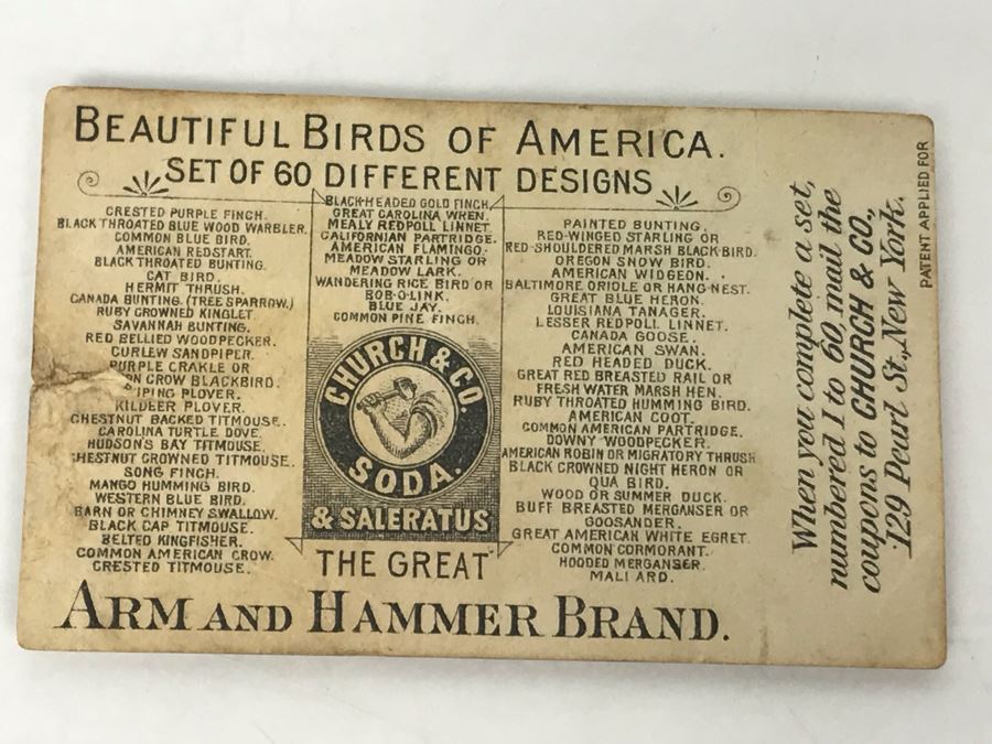 Collection Of (56) Early 1900s Arm & Hammer Soda Birds Cards By Church & Co New York - Just Added [Photo 34]
