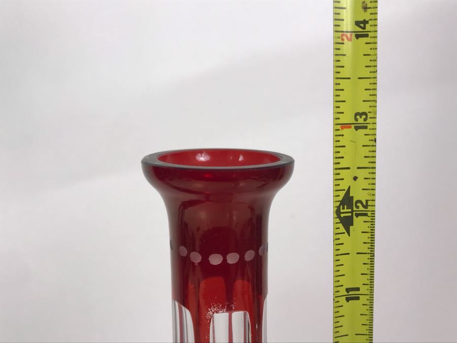 Pair Of Hand Blown Czechoslovakian Bottles 12.5H X 3.25W - Just Added [Photo 18]