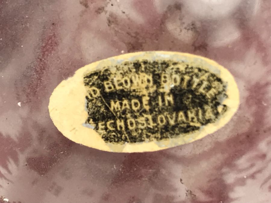 Pair Of Hand Blown Czechoslovakian Bottles 12.5H X 3.25W - Just Added [Photo 17]