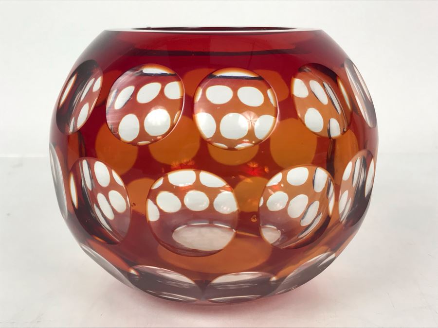Czechoslovakian Red Glass Bowl 5W X 4H - Just Added [Photo 5]