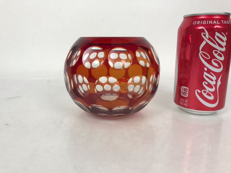 Czechoslovakian Red Glass Bowl 5W X 4H - Just Added [Photo 2]