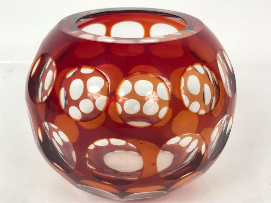 Czechoslovakian Red Glass Bowl 5W X 4H - Just Added [Photo 4]