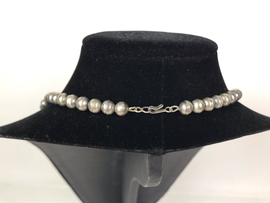 Stunning Old Native American Sterling Silver And Turquoise Squash Blossom Statement Necklace 210g - See Photos For Note - Just Added [Photo 20]