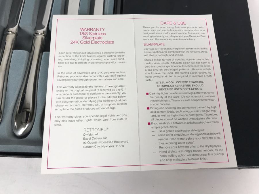 New Set Of (8) 18/8 Stainless Steel Steak Knives Roxbury By Retroneu With Boxes - Just Added [Photo 5]