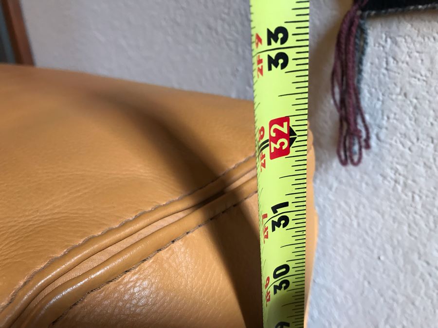 JUST ADDED - Vintage Italian Leather Roche Bobois Sofa Very Worn Perfect For Hipster Man Cave Library - See Photos For Wear 92W X 38D X 32H [Photo 20]