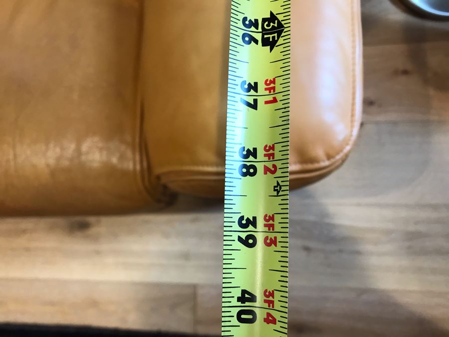 JUST ADDED - Vintage Italian Leather Roche Bobois Sofa Very Worn Perfect For Hipster Man Cave Library - See Photos For Wear 92W X 38D X 32H [Photo 19]