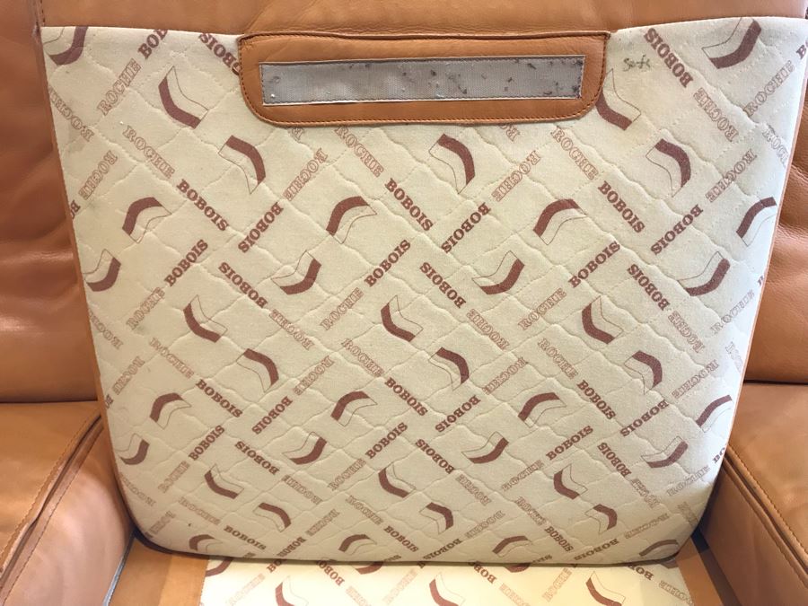 JUST ADDED - Vintage Italian Leather Roche Bobois Sofa Very Worn Perfect For Hipster Man Cave Library - See Photos For Wear 92W X 38D X 32H [Photo 13]