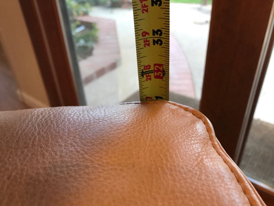 JUST ADDED - Vintage Italian Leather Roche Bobois Loveseat Sofa Very Worn Perfect For Hipster Man Cave Library - See Photos For Wear 72W X 32D X 32H [Photo 18]