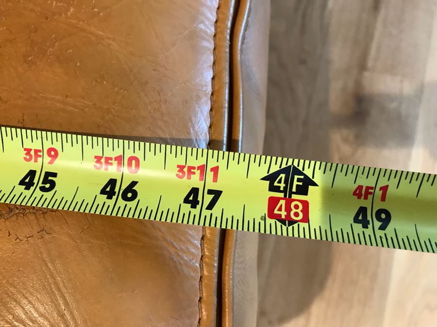 JUST ADDED - Vintage Italian Leather Roche Bobois Armchair With Ottoman Very Worn Perfect For Hipster Man Cave Library - See Photos For Wear - Slight Tear In Seat Cushion 48W X 40D X 32H [Photo 15]