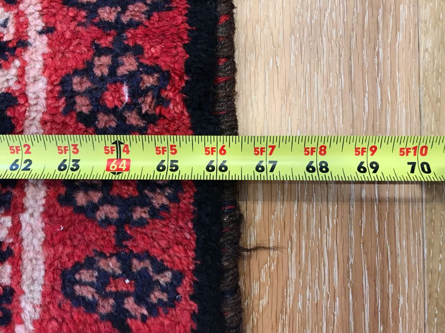 JUST ADDED - Vintage Hand Knotted Persian Area Rug 106 X 66 [Photo 12]