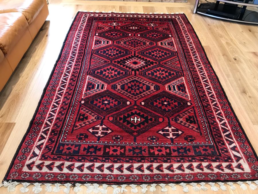 JUST ADDED - Vintage Hand Knotted Persian Area Rug 106 X 66