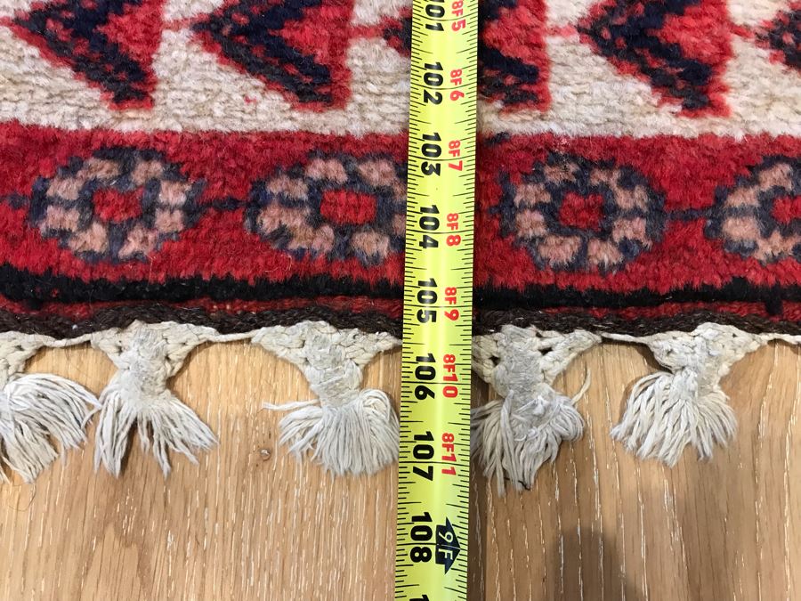 JUST ADDED - Vintage Hand Knotted Persian Area Rug 106 X 66 [Photo 11]