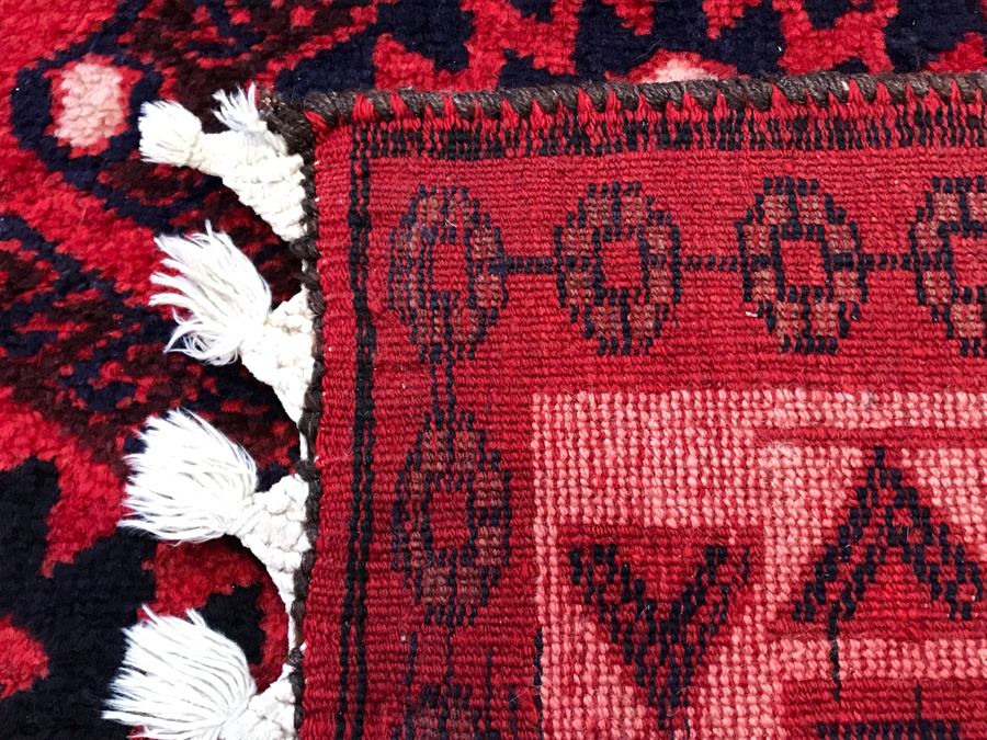 JUST ADDED - Vintage Hand Knotted Persian Area Rug 106 X 66 [Photo 6]