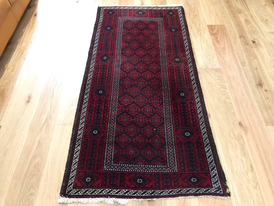 JUST ADDED - Vintage Hand Knotted Persian Runner Rug 83 X 38.5 [Photo 3]