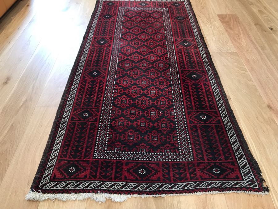 JUST ADDED - Vintage Hand Knotted Persian Runner Rug 83 X 38.5 [Photo 5]