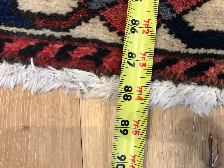 JUST ADDED - Vintage Hand Knotted Persian Area Rug 88 X 51 [Photo 9]