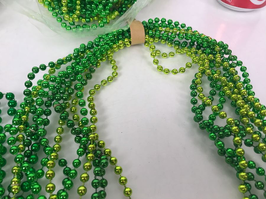 JUST ADDED - Collection Of Saint Patrick's Day Green Beaded Necklaces Party Favors [Photo 4]