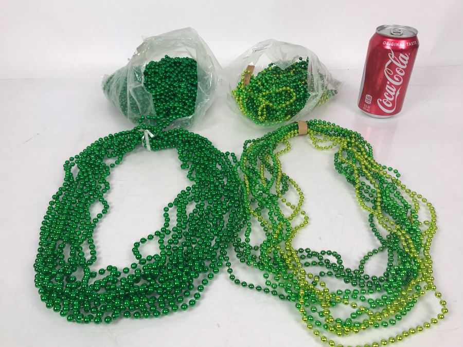 JUST ADDED - Collection Of Saint Patrick's Day Green Beaded Necklaces Party Favors [Photo 1]