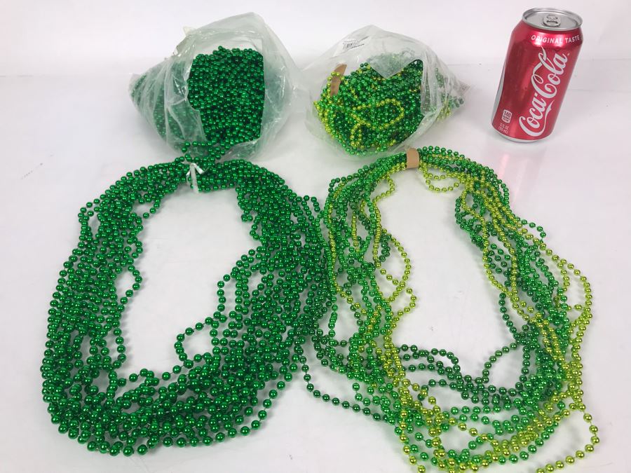 JUST ADDED - Collection Of Saint Patrick's Day Green Beaded Necklaces Party Favors [Photo 2]