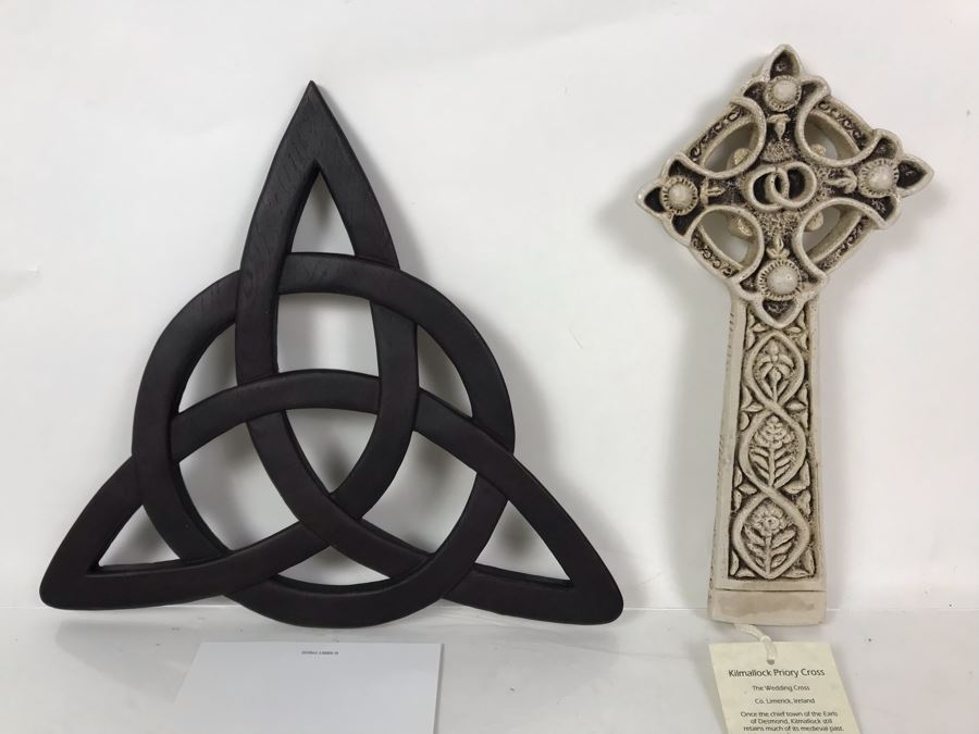 JUST ADDED - New Irish Trinity Knot Wall Hanging And New Kilmallock Priory Cross The Wedding Cross By McHarp [Photo 2]