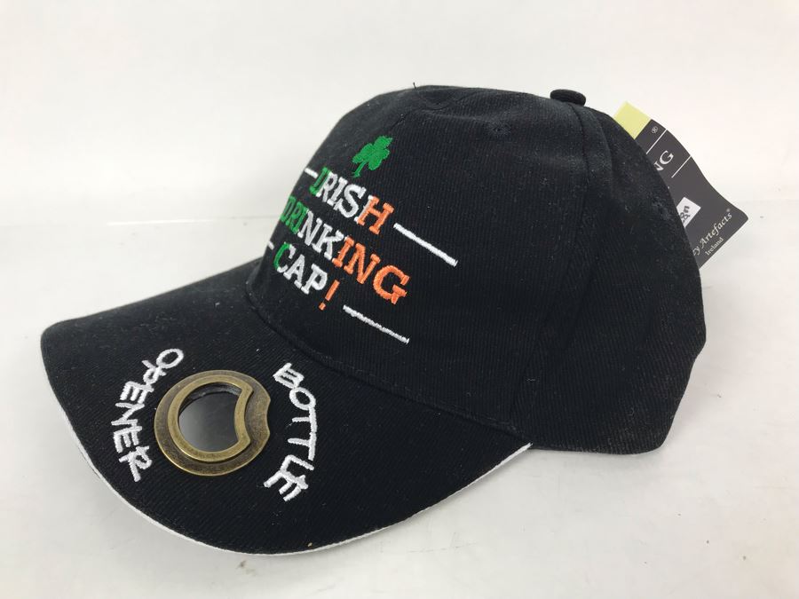 JUST ADDED - New Irish Drinking Cap With Built-In Vistor Bottle Opener Retails $28