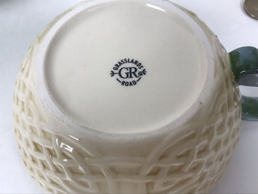 JUST ADDED - New Irish Teapot, Coffee Mug And Pitcher 5.5H By Grasslands Road GR [Photo 9]