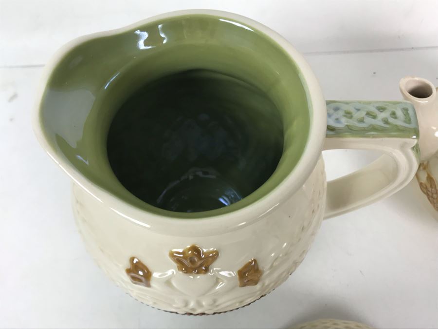 JUST ADDED - New Irish Teapot, Coffee Mug And Pitcher 5.5H By Grasslands Road GR [Photo 10]
