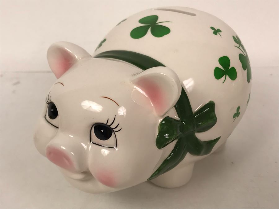 JUST ADDED - New Irish Shamrock Piggy Bank [Photo 4]