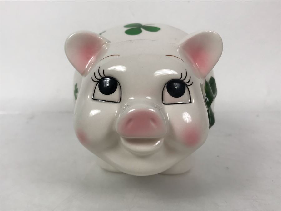 JUST ADDED - New Irish Shamrock Piggy Bank