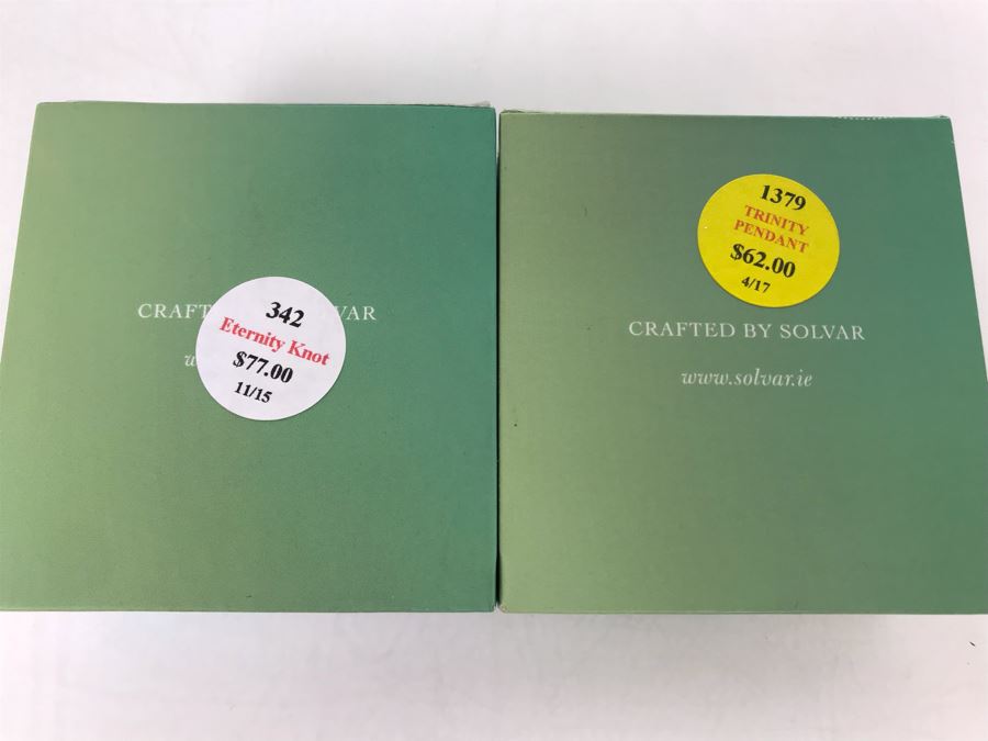 JUST ADDED - Pair Of Irish Trinity Pendant Necklaces By Solvar Retails $139 [Photo 6]