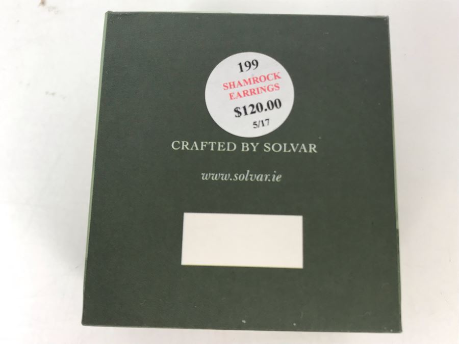 JUST ADDED - Sterling Silver Connemara Marble Irish Shamrock Earrings By Solvar Retails $120 [Photo 7]