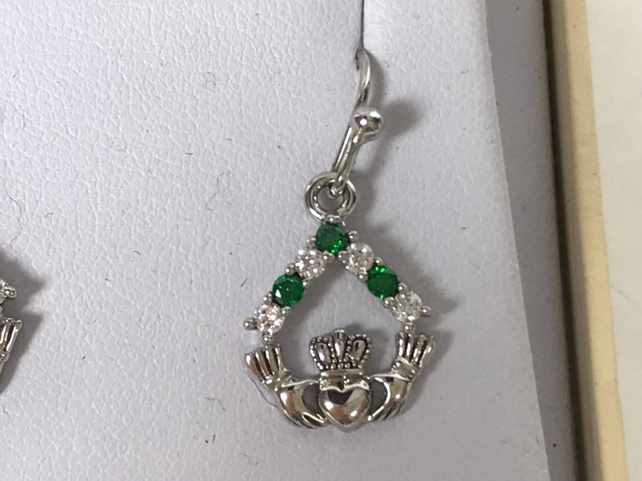 JUST ADDED - Sterling Silver Irish Claddagh Earrings By Shanore Silver Retails $104 [Photo 5]
