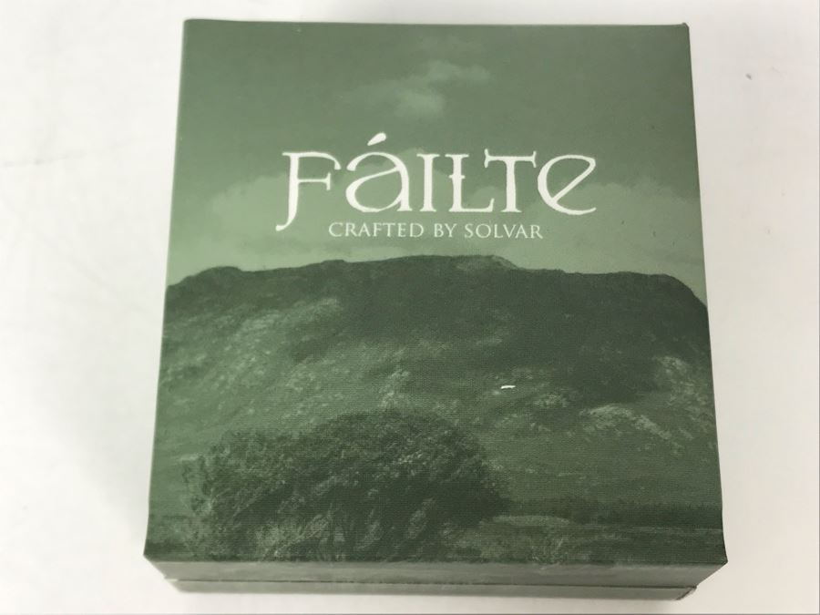 JUST ADDED - Sterling Silver Connemara Marble Irish Claddagh Pendant Sterling Necklace By Solvar Retails $73 [Photo 5]