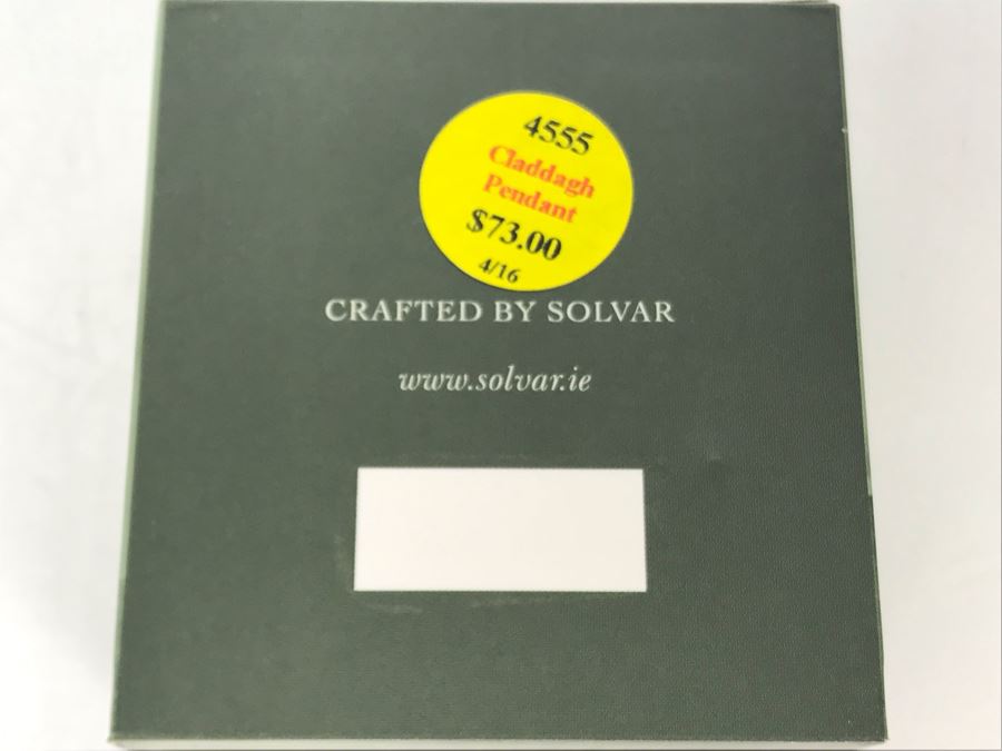 JUST ADDED - Sterling Silver Connemara Marble Irish Claddagh Pendant Sterling Necklace By Solvar Retails $73 [Photo 6]