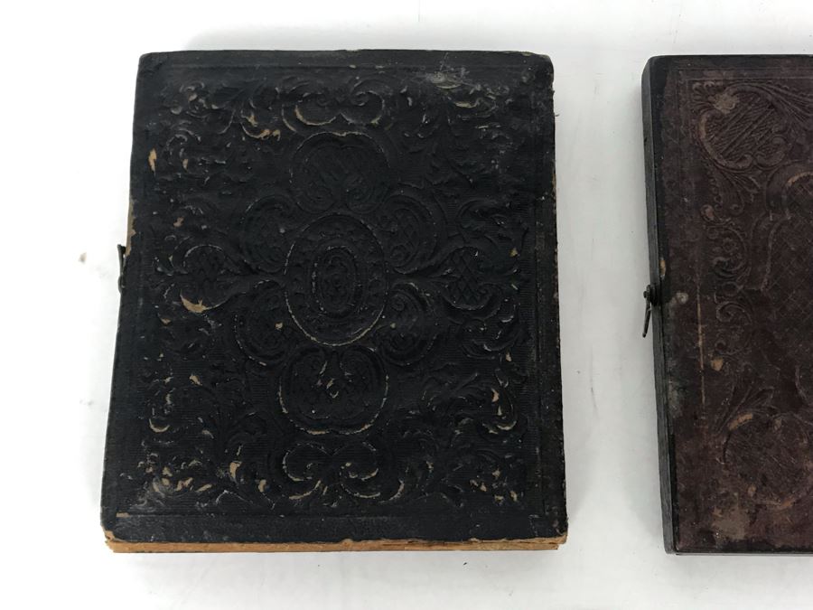 Pair Of Old Daguerreotype Photographs With Half Of Cases [Photo 14]