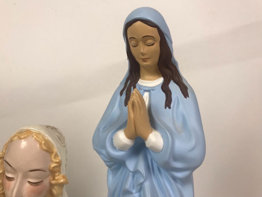 (3) Religious Statues Figurines - Middle Is Signed Ruby Lewis California [Photo 16]