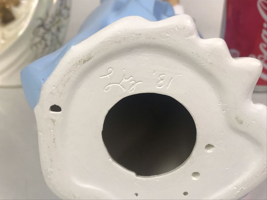 (3) Religious Statues Figurines - Middle Is Signed Ruby Lewis California [Photo 18]