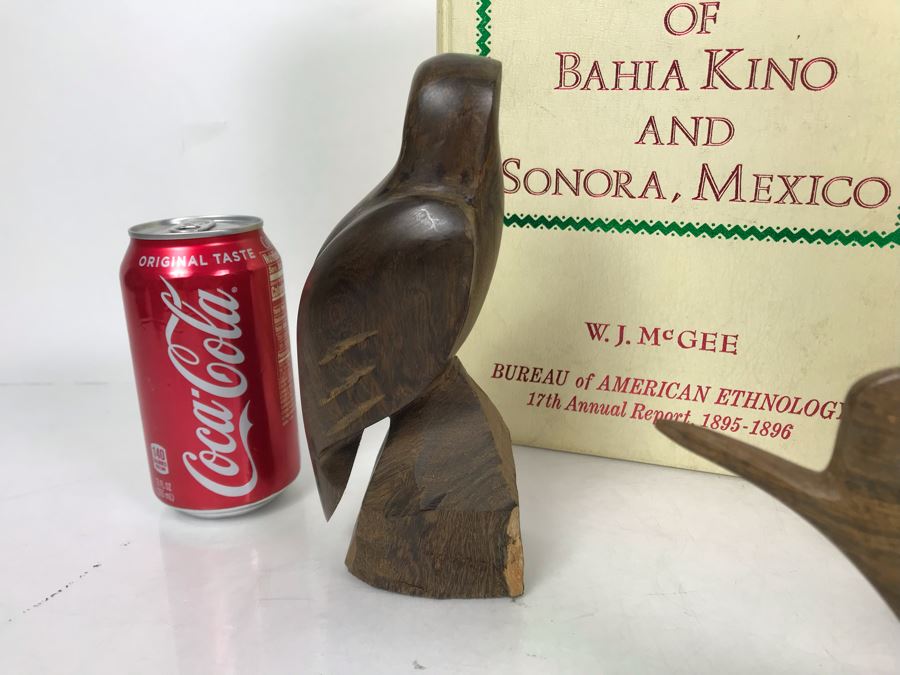 (3) Seri Indians Ironwood Animal Sculptures Figurines And Book: The Seri Indians Of Bahia Kino And Sonora, Mexico By W. J. McGee [Photo 7]