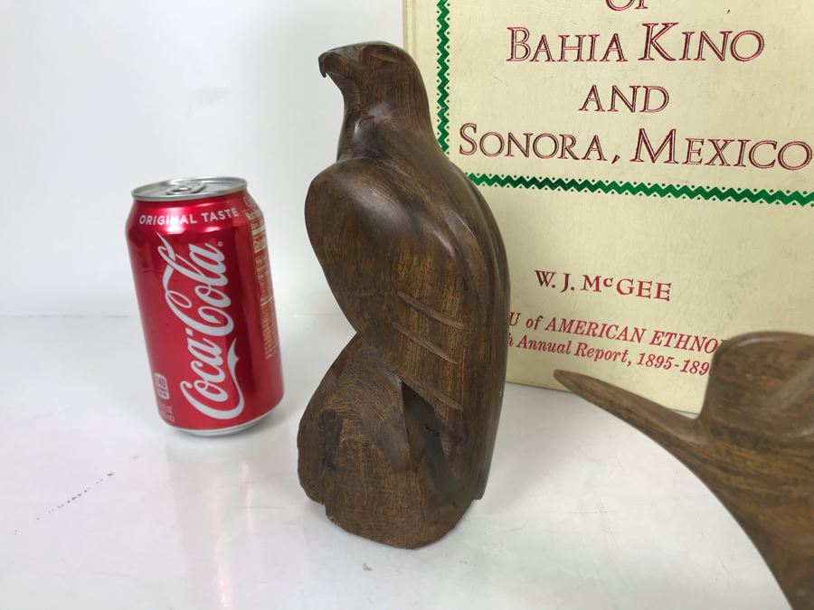 (3) Seri Indians Ironwood Animal Sculptures Figurines And Book: The Seri Indians Of Bahia Kino And Sonora, Mexico By W. J. McGee [Photo 6]