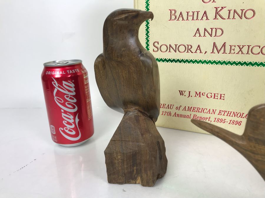 (3) Seri Indians Ironwood Animal Sculptures Figurines And Book: The Seri Indians Of Bahia Kino And Sonora, Mexico By W. J. McGee [Photo 4]