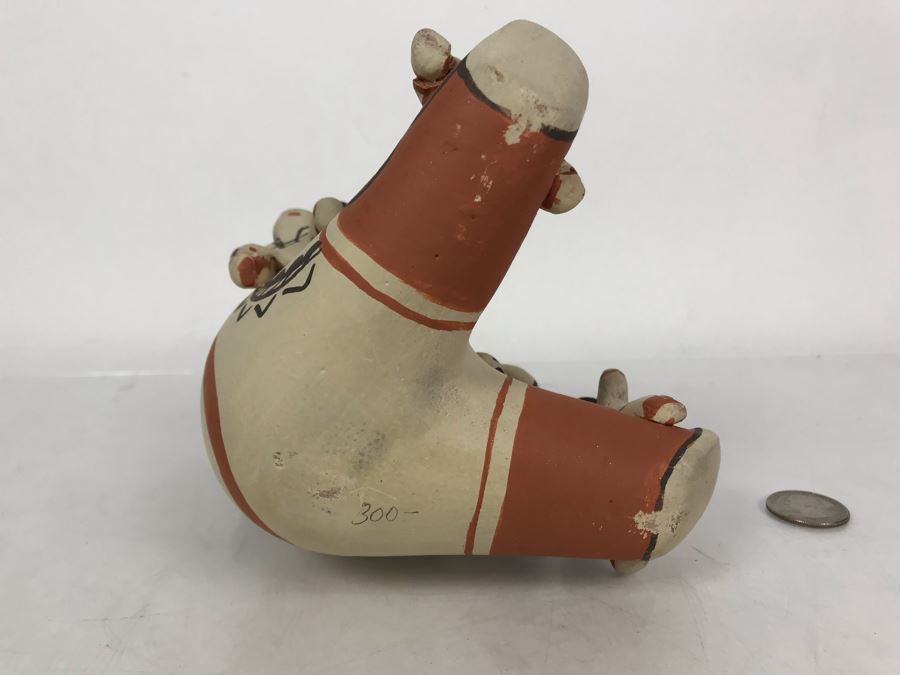 Native American Storyteller Pottery 6W X 5D X 6H - Arm Is Broken On Child In Front Lower Left [Photo 14]