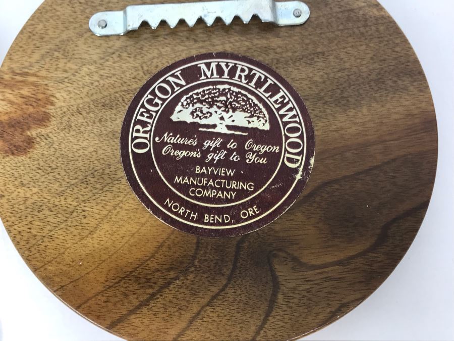 Pair Of Vintage 1992 Alix Mosieur Original Signed Paintings On Oregon Myrtlewood 5.5R [Photo 15]