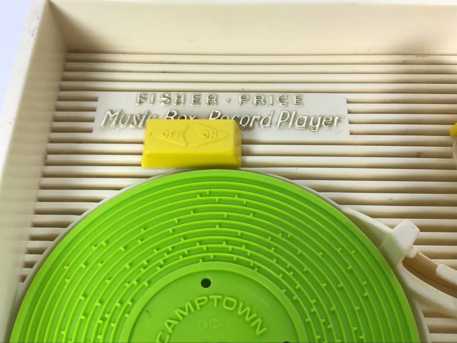Vintage 1971 Fisher Price Toys Record Player Music Box With (3) Plastic Records 9W X 7.5D X 4.5H Working [Photo 4]