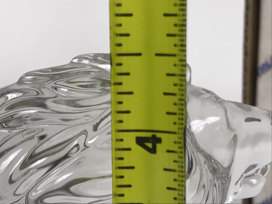 Pair Of Crystal Animal Figurines Dolphin And Lion Wonders Of The Wild Germany Princess House With Boxes [Photo 14]