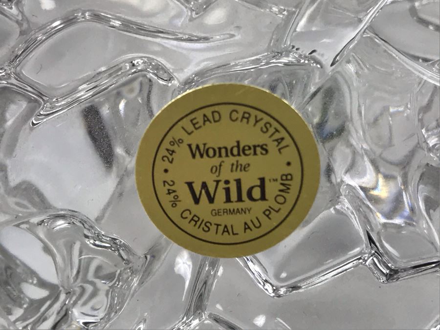 Pair Of Crystal Animal Figurines Dolphin And Lion Wonders Of The Wild Germany Princess House With Boxes [Photo 12]